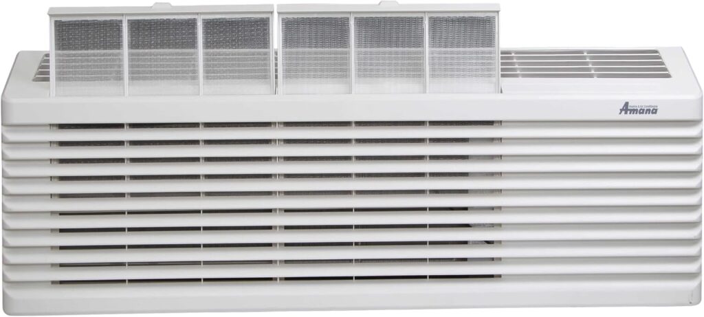 Amana PTC093J35AXXX commercial 9,000 BTU J-Series PTAC chassis front view
