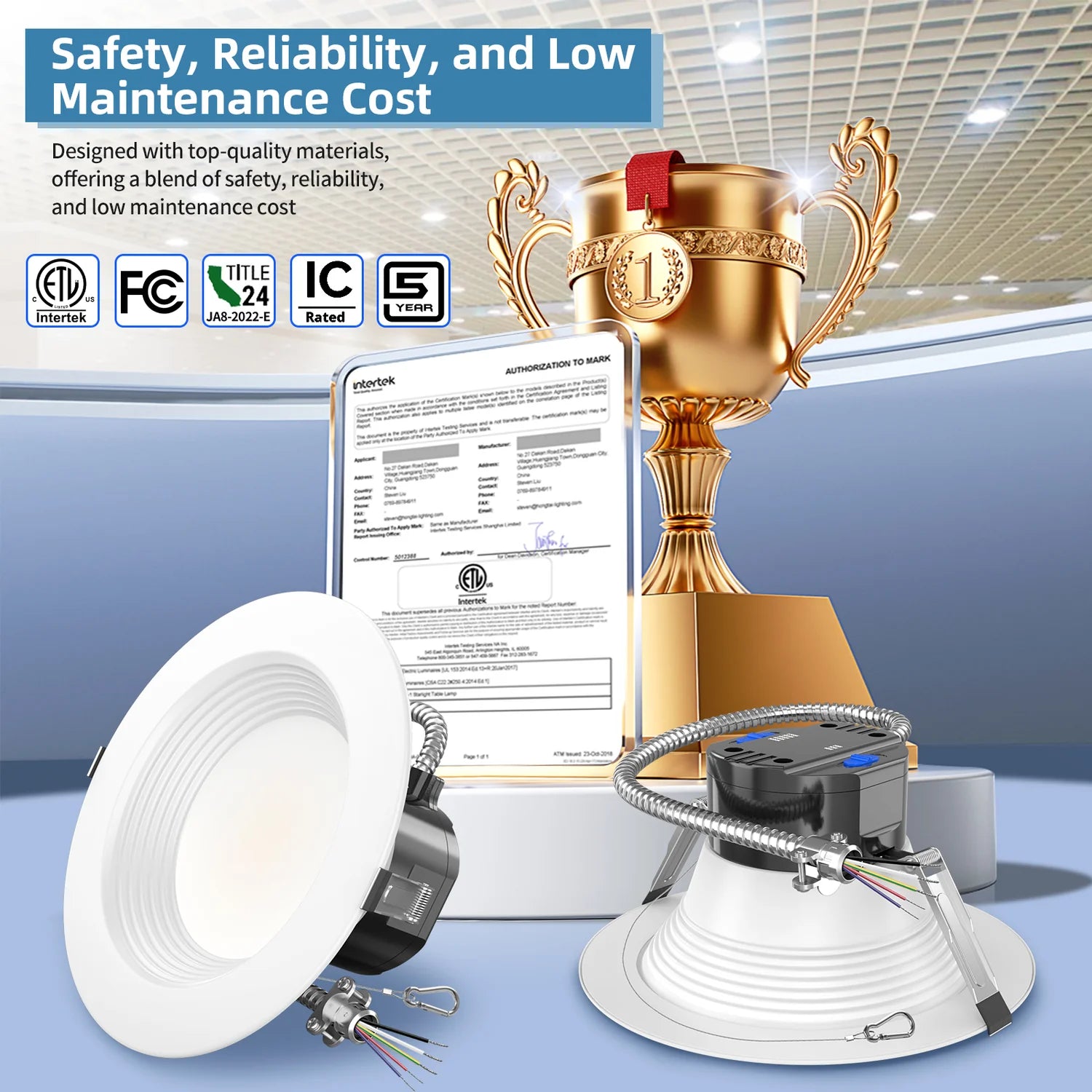 6" LED Commercial Downlight – DNL Series (6-Pack) | Selectable Wattage & CCT - Image 10