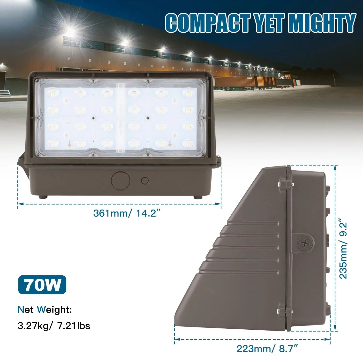 Lush Pro-Wall Prime | Tunable 28W-70W LED Wall Pack | 3-Color Selectable - Image 8