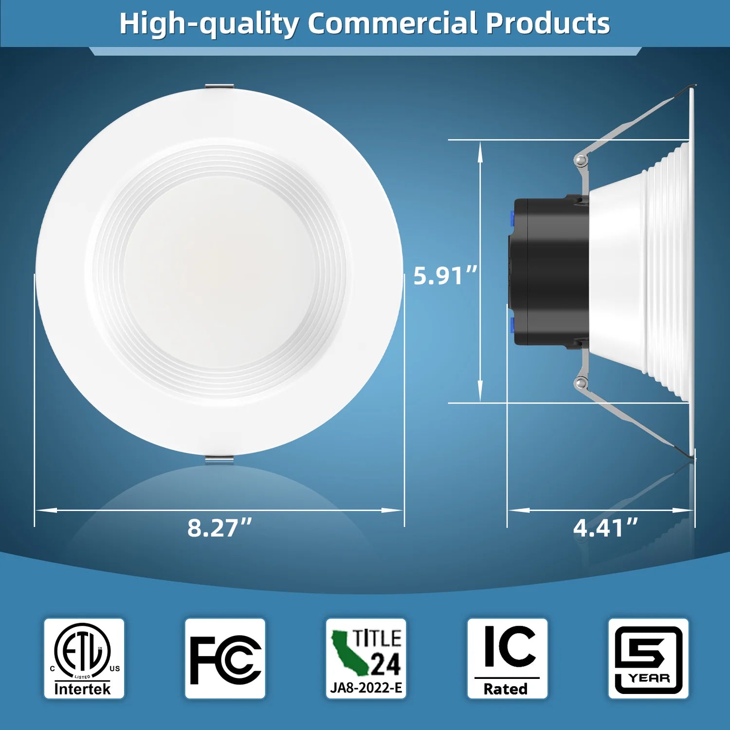 6" LED Commercial Downlight – DNL Series (6-Pack) | Selectable Wattage & CCT - Image 5