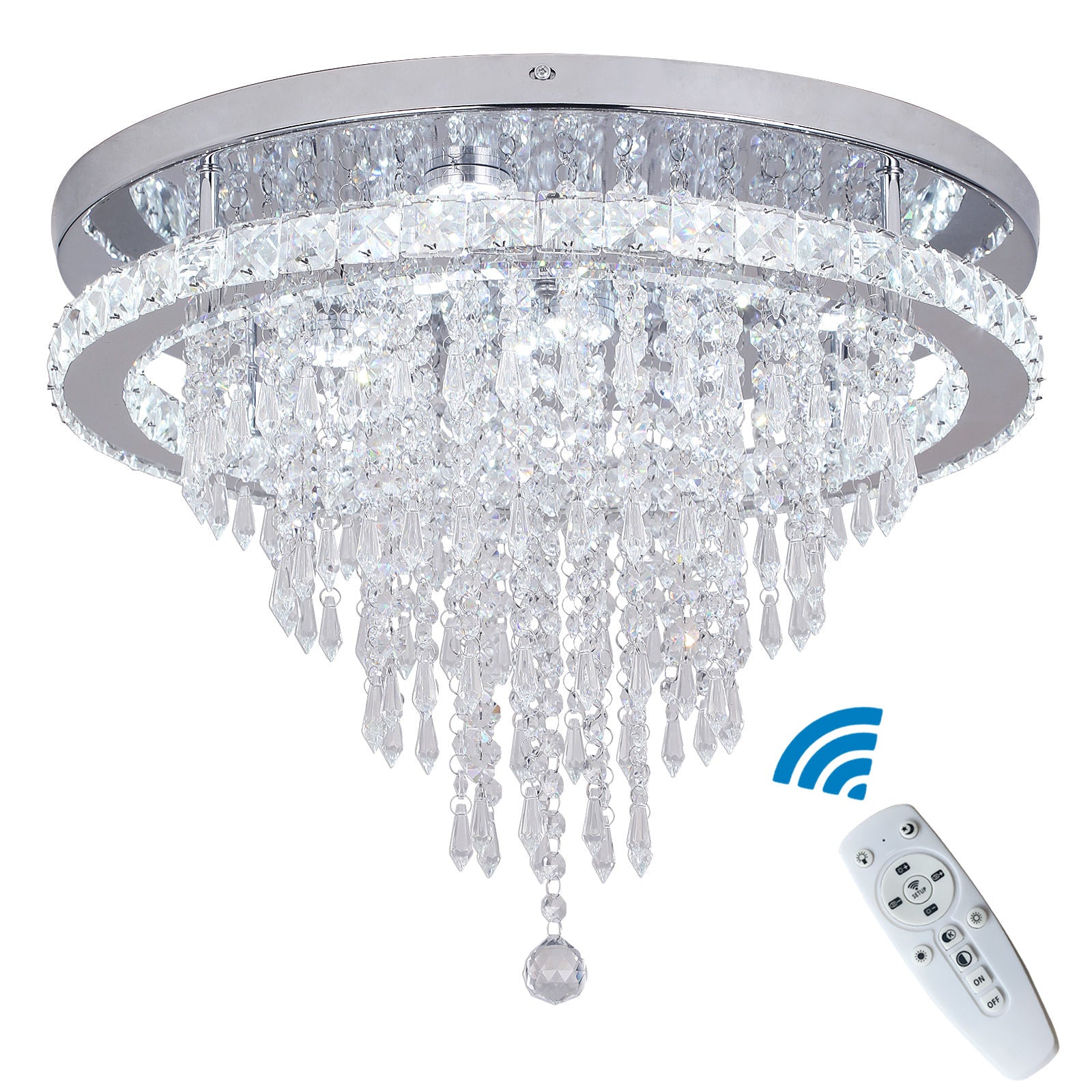 Modern crystal LED ceiling chandelier