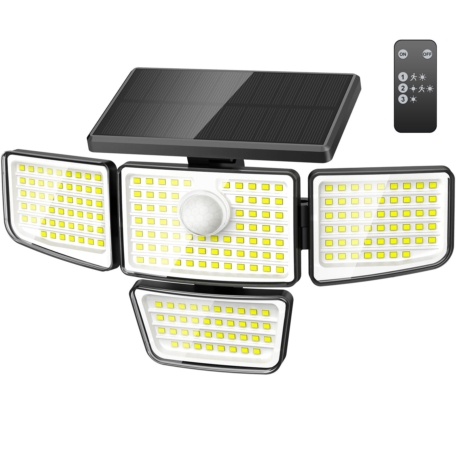 Solar Outdoor Wall Lights with Motion Sensor – Waterproof 6500K Daylight LED (2-Pack)