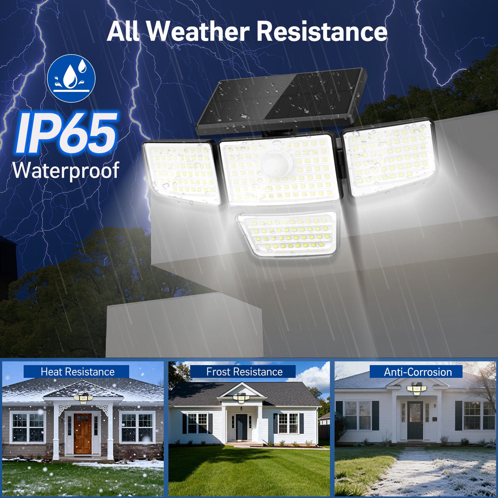 Solar Outdoor Wall Lights with Motion Sensor – Waterproof 6500K Daylight LED (2-Pack) - Image 3