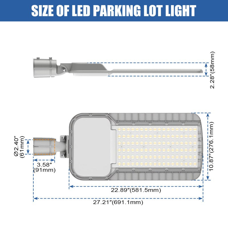 Lush Titan Pro LED Parking Lot Light | 100W-200W Commercial Street & Area Lighting - Image 7