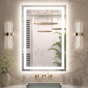 Front & Backlit Commercial LED Vanity Mirror – LED Mirror for Motel & Hotel Bathroom with Anti-Fog | LG054