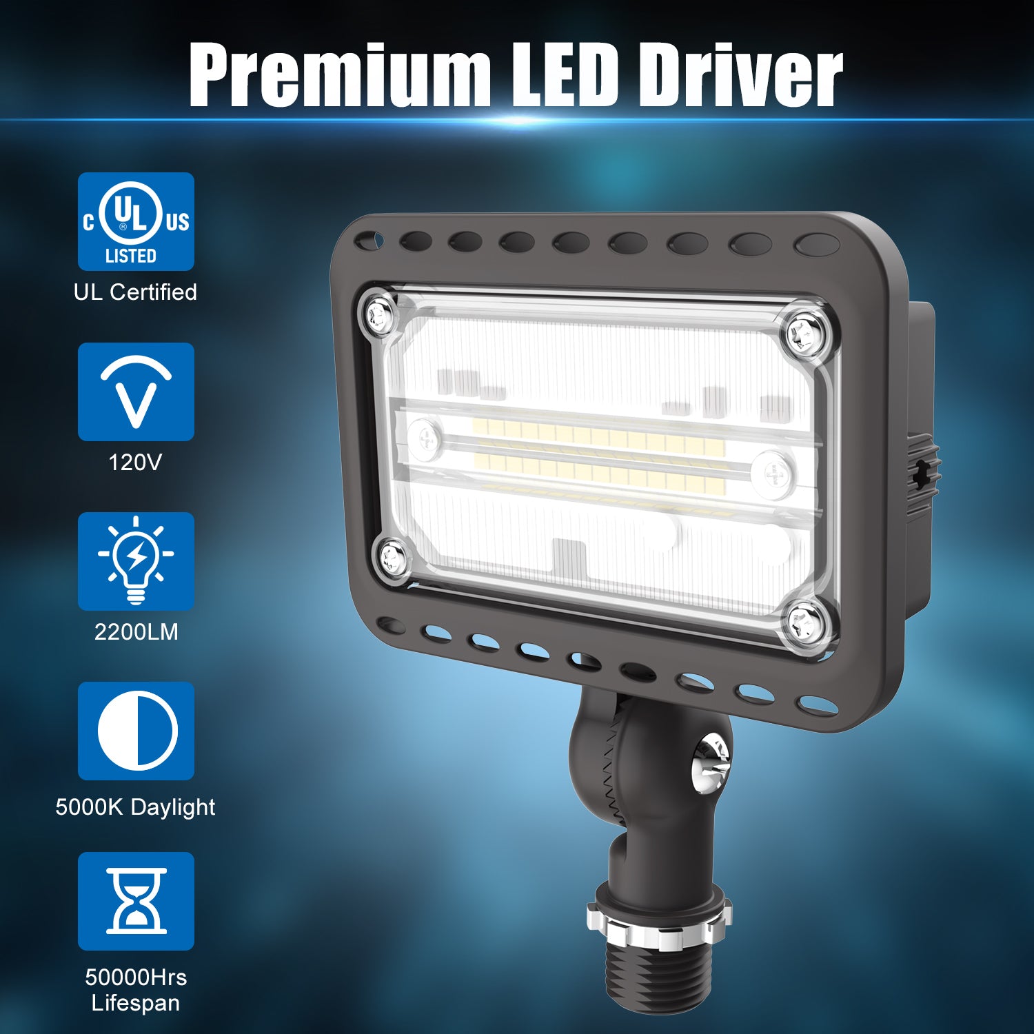 Lush Flood-Pro | High-Output LED Knuckle Flood Light | 20W - 120W Options - Image 2