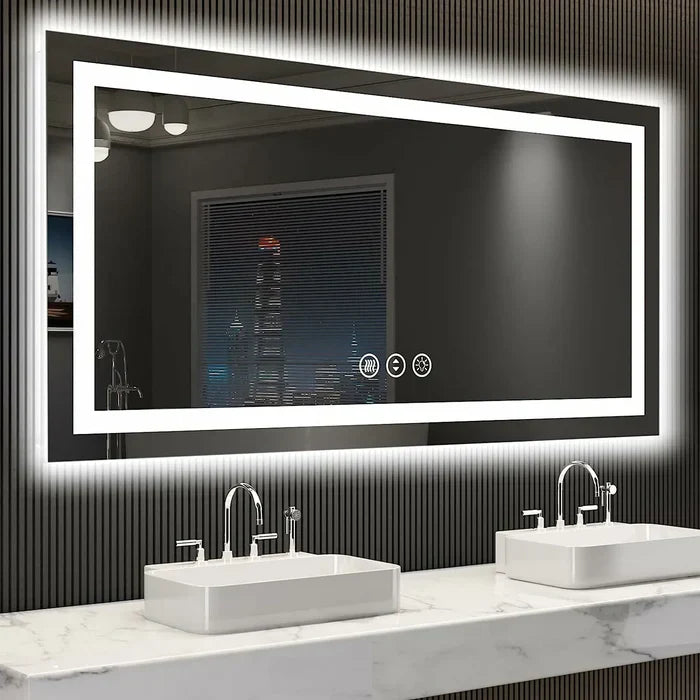 Front & Backlit LED Mirrors: Meeting Franchise PIP Requirements for Guest Bathrooms