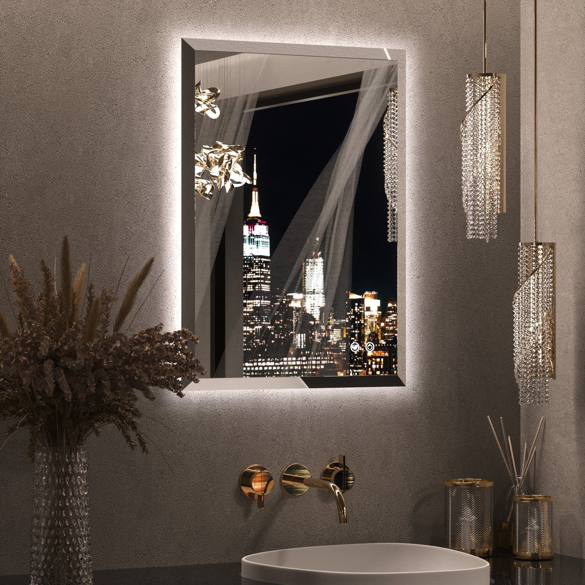 Commercial LED Bathroom Mirror for Motels | Backlit | Anti-Fog | UL Listed - Image 2