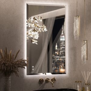 Commercial LED Bathroom Mirror for Motels | Backlit | Anti-Fog | UL Listed