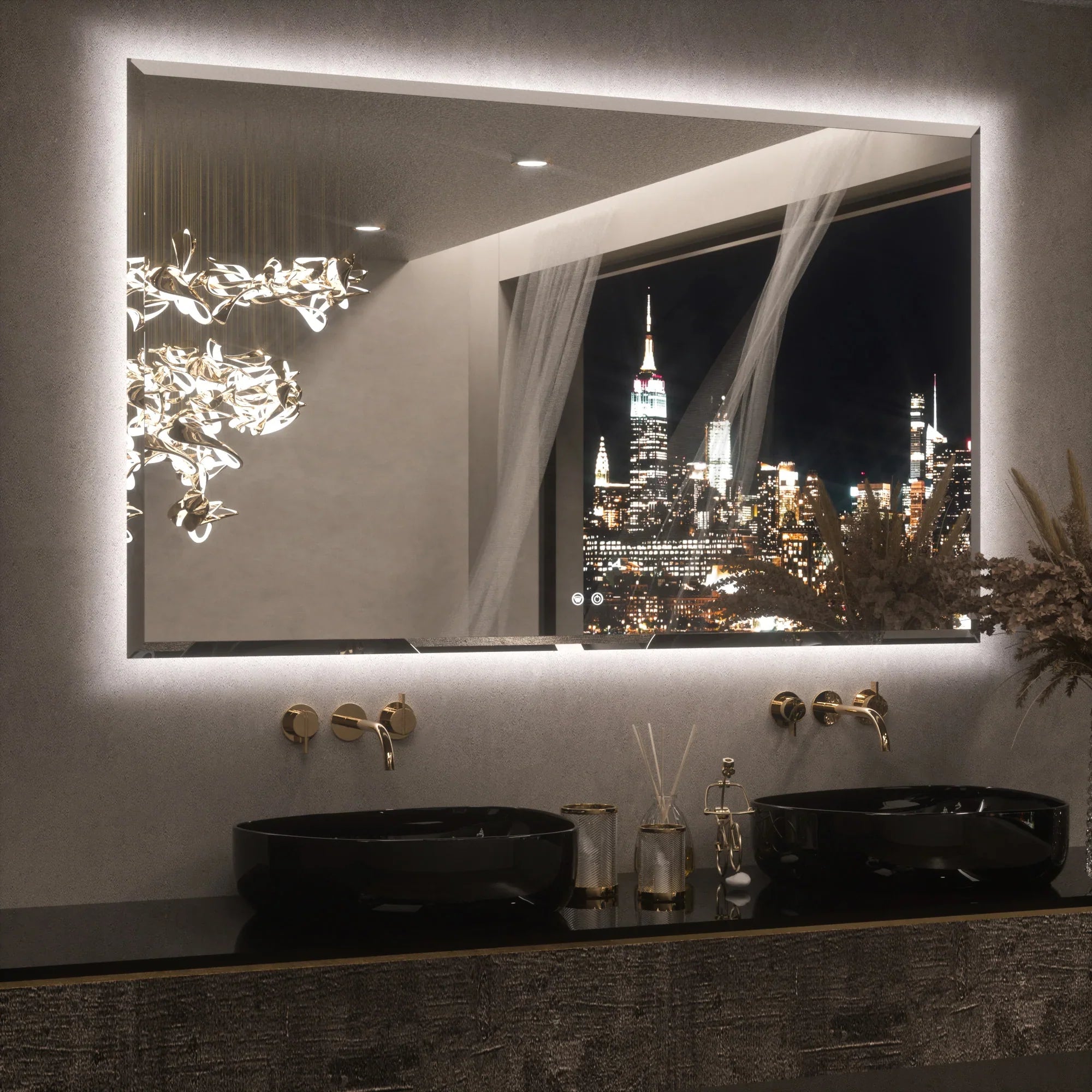 Commercial LED Bathroom Mirror for Motels | Backlit | Anti-Fog | UL Listed - Image 4