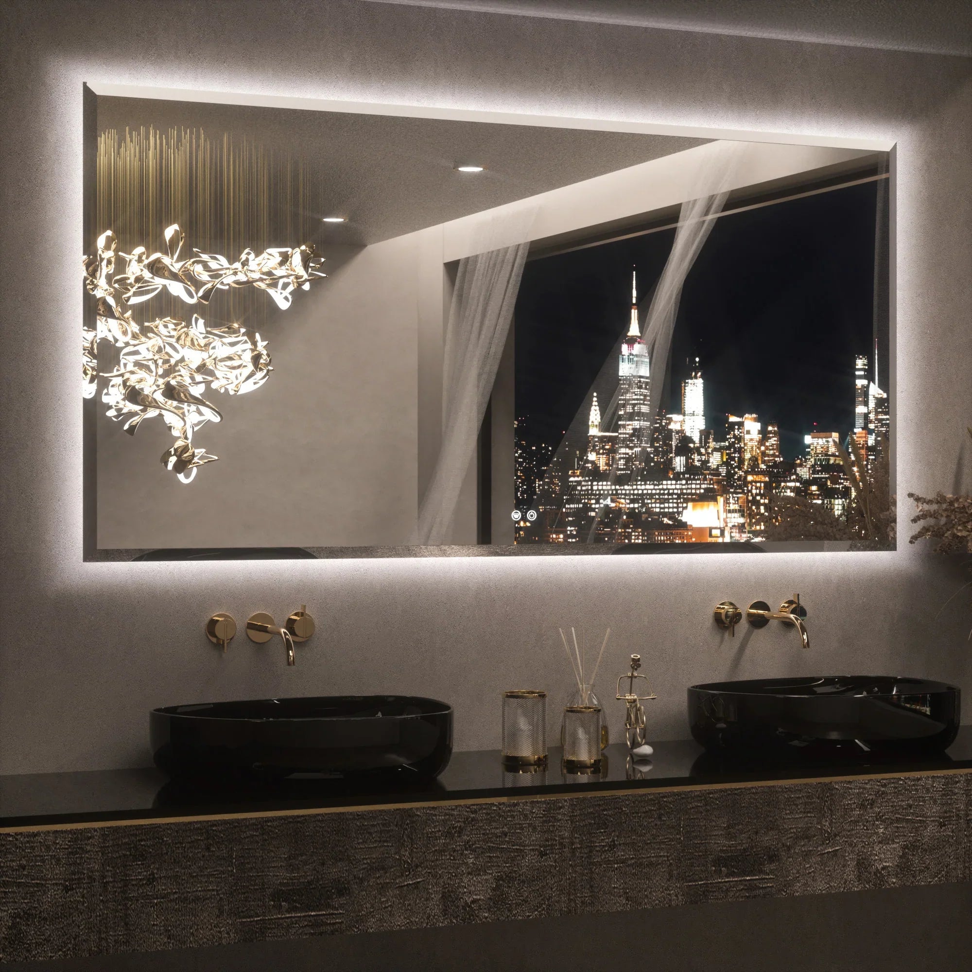 Commercial LED Bathroom Mirror for Motels | Backlit | Anti-Fog | UL Listed - Image 5